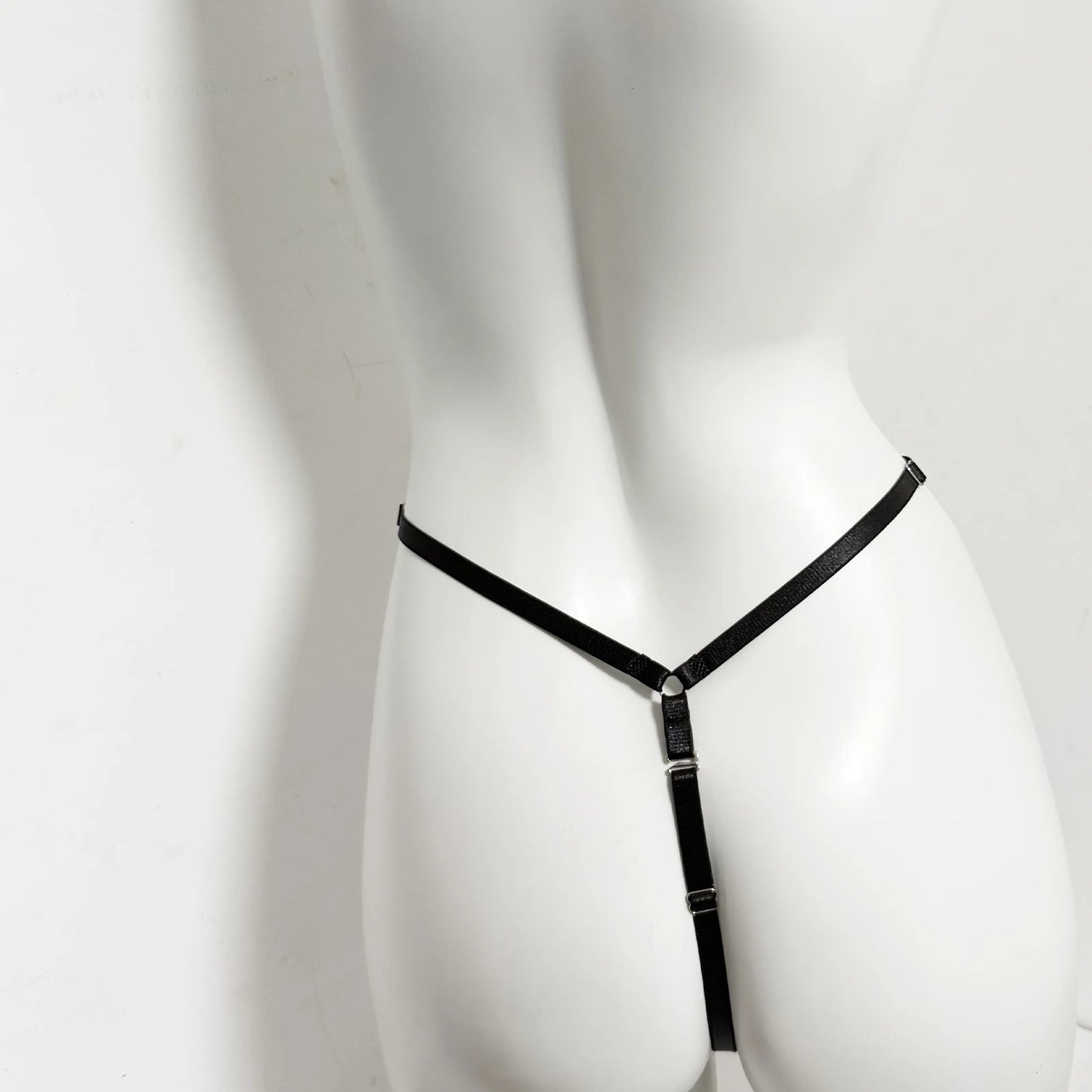 Black Thong Male Chastity Cage Fixed Strap Auxiliary Elastic Band BDSM Anti-Off Device Auxiliary Belt BDSM Male Penis Ring
