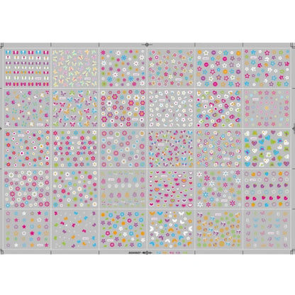 30 Sheets 3D Glow in The Dark Neon Nail Stickers - Glittery Glossy Self-Adhesive Nail Art Decorations with Butterfly, Love Heart