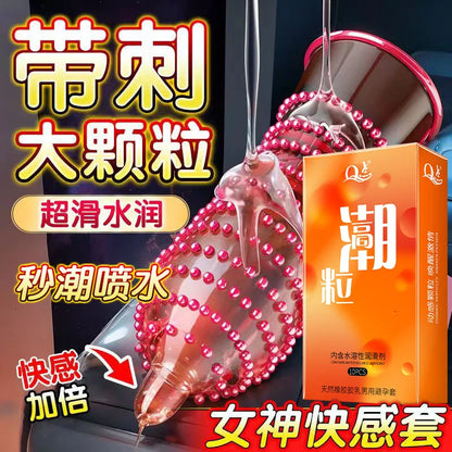Rubber Condom With Tendrils Sex Toys Ice Fire Feeling Penis Sleeve For Adults 18 Stimulation Safety Condoms Erotic Products