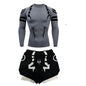 Anime Jujutsu Kaisen Compression Set Fitness Suit for Men Quick Dry 3D Compression Shirt+Gym Shorts Running Workout Sportswear