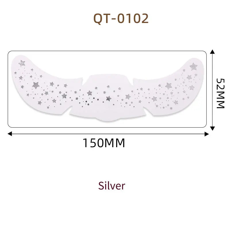 1pc Hot Stamping Freckles Makeup Sticker Metallic Radiation Golden Silver  Fake Freckles Temporary Tattoo Stickers Face Makeup