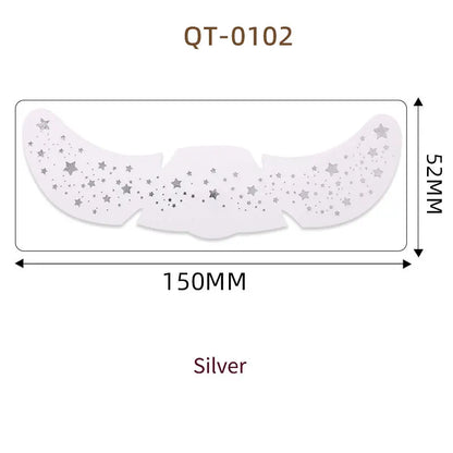 1pc Hot Stamping Freckles Makeup Sticker Metallic Radiation Golden Silver  Fake Freckles Temporary Tattoo Stickers Face Makeup