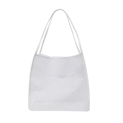 Summer Fashion Mesh Handbag Totes Hollow Out Shoulder Bags For Women Female Casual Fashion Large Capacity Shopping Pack