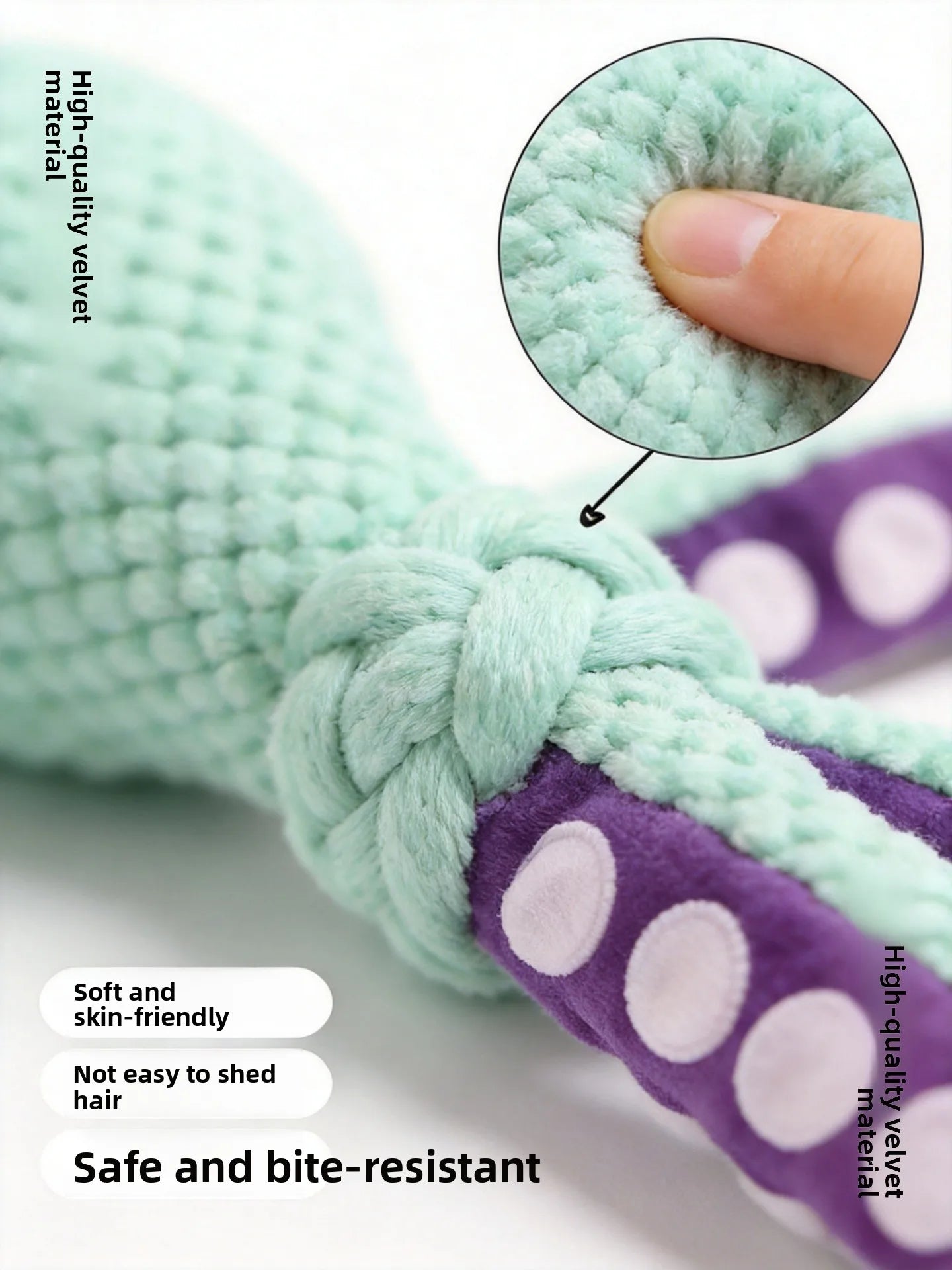 Squeaky Plush Octopus Chew Toy Durable Boredom Relief Teething Kicker for Pets