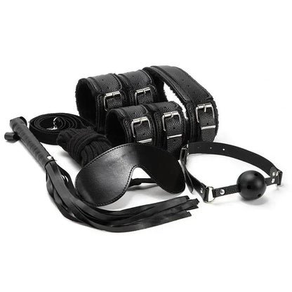 Erotic Bdsm Set Sexy Leather Plush Sex Toys Bondage Kit Handcuffs Feather Blindfold Flirt Exotic Accessories Couples Adult Games