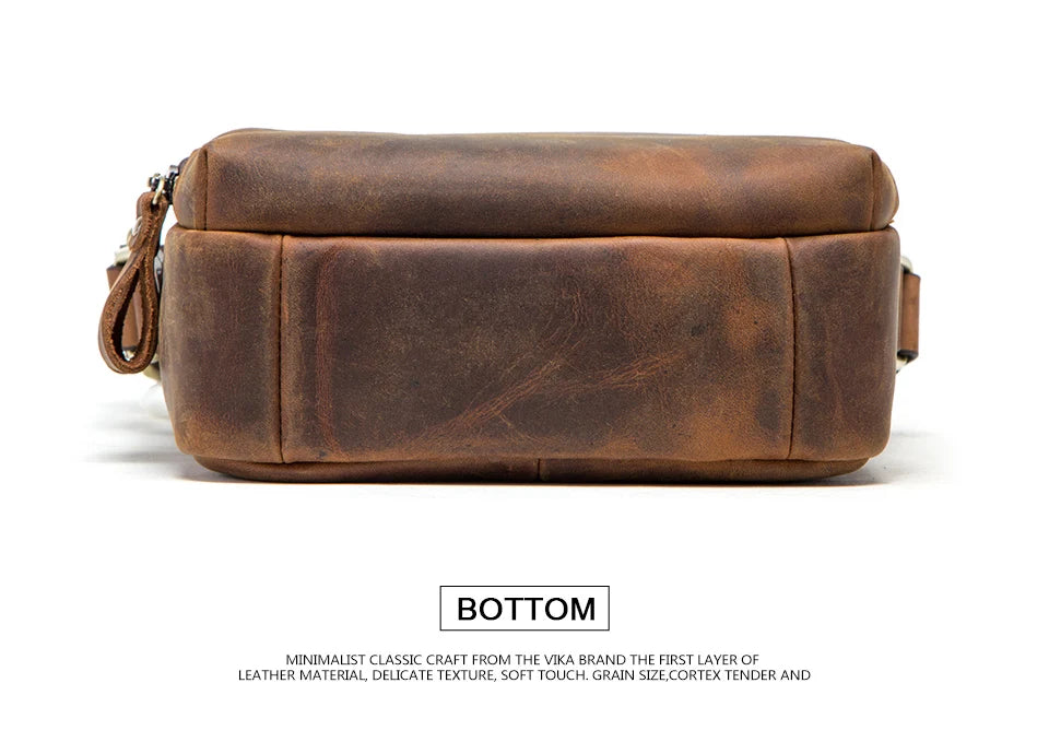 CONTACT'S Genuine Leather Men's Messenger Bag Vintage Sling Shoulder Bags for 7.9" iPad Mini High Quality Male Crossbody Bag Men