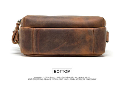 CONTACT'S Genuine Leather Men's Messenger Bag Vintage Sling Shoulder Bags for 7.9" iPad Mini High Quality Male Crossbody Bag Men