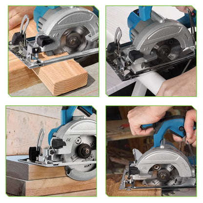 NEWBENY 5 Inch 125MM Brushless Circular Saw Cordless Electric Saw Multifunction Wood Cutting Power Tool for Makita Battery Pin