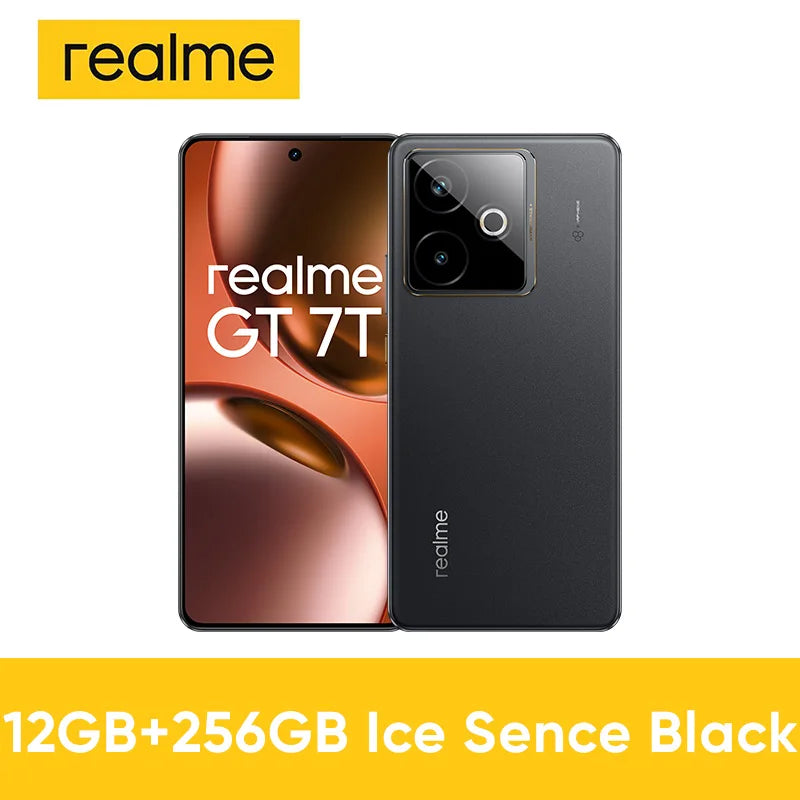 realme GT 7T Smartphone 5G MediaTek 8400-MAX 7000mAh Titan Battery 120W Ultra Charge 6.8'' 120Hz Display EU Version NFC