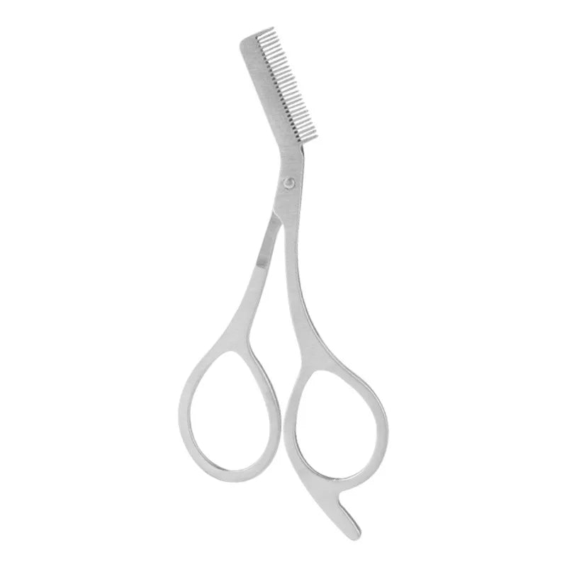 1Pc Stainless Steel Eyebrow Trimmer Scissors Precision Grooming Tool for Men & Women Effortless Knife Hair Removal Shaver Tool