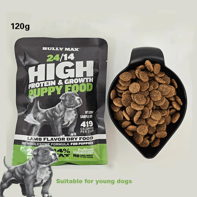 BULLY MAX HIGH PROTEIN & GROWTH WHOLESOME FORMULA FOR PUPPIES, Promotes Strong Muscle Development And Overall Health 120g