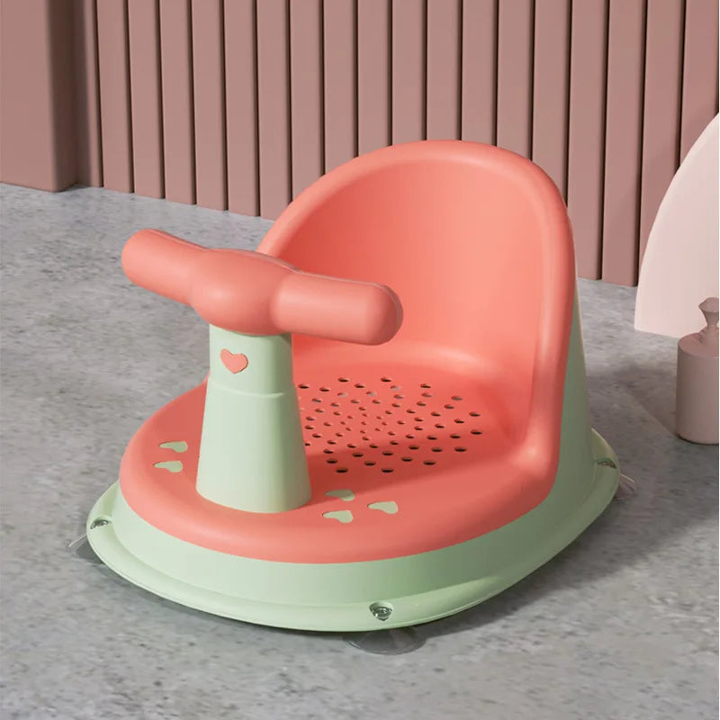 Baby Bath Seat Anti-slip with Suction Cup Shower Seat for Newborns Portable Shower Stand Play Seat Growth Accessories for Kids