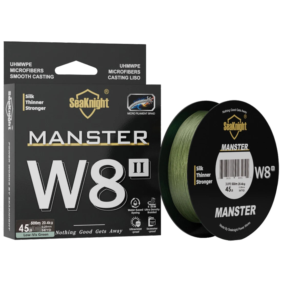 SeaKnight Brand W8 II Series 500M 8 Strands Fishing Line Advanced Braided PE Line anti-UV Seawater proof coating Fishing Line