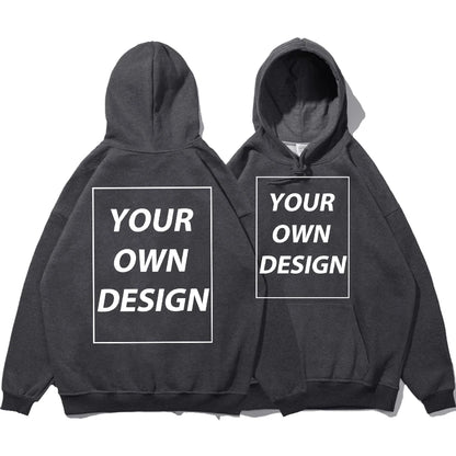 Customized DIY Print Men Woman Autumn Winter Hoodies Casual Classic Pullovers Simple Comfy Streetwear Soft Warm Sports Clothing