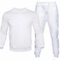 Men's Two-Piece Set O-Neck 2 Pieces Sets Tracksuit Hooded Sweatshirt +Drawstring Pants Male Sport Hoodies Running Sportswear