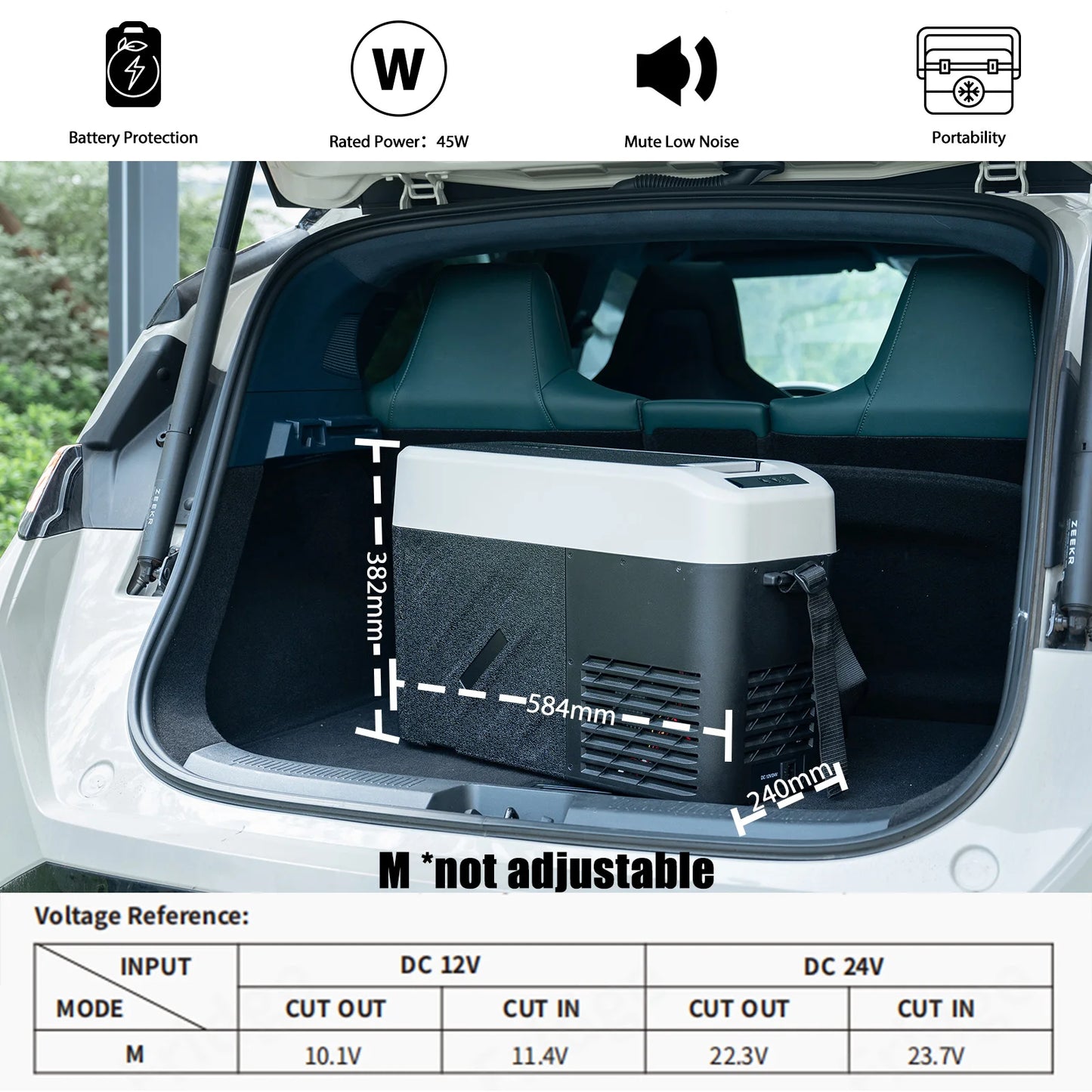 Alpicool KCF15 15L Compressor Cool Box Portable for Car, Truck, Compact Camping Fridge 12/24V DC Cool Box for Travel, Food & Dri
