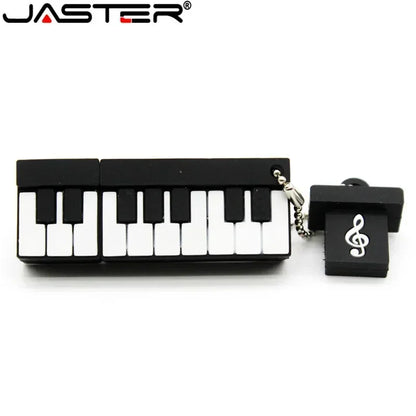 JASTER Music note Pen drive Musical instrument USB 2.0 Flash Drives  64GB 32GB 16GB 8GB Cartoon Memory stick Pendrive U disk 4GB