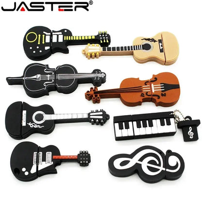 JASTER Music note Pen drive Musical instrument USB 2.0 Flash Drives  64GB 32GB 16GB 8GB Cartoon Memory stick Pendrive U disk 4GB