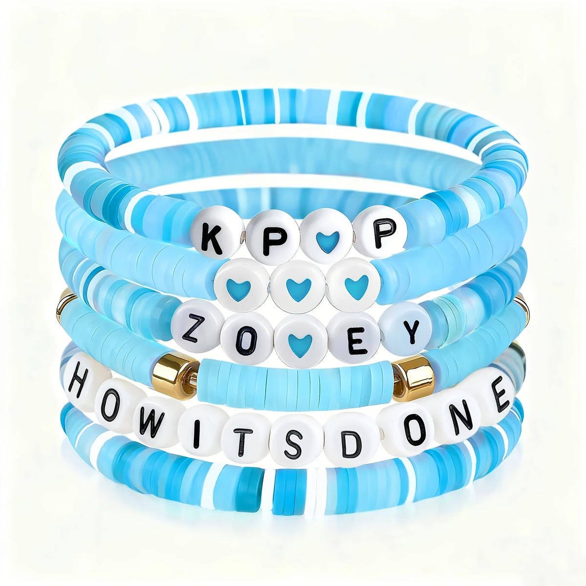 6pcs Korean Pop K-Pop Bracelet Set Multicolor Kpop Group Lettering Jewelry Durable Fan Accessory Concert Cosplay Birthday Gift