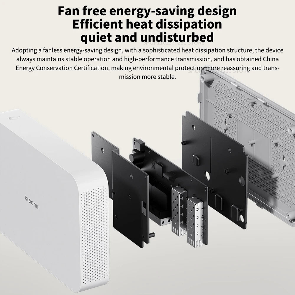 NEW Xiaomi Mi 10G Ethernet Switch 4×2.5G+2×10GMbps Mini Network Switches VLAN Ethernet Splitter Lan Router 6 Ports Hub Switch