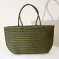 Handbags Women's Genuine Leather Shoulder Bag Weaving Casual Shopping Bag Vintage Big Tote Purse Cowhide Cross Hand Bags Lady