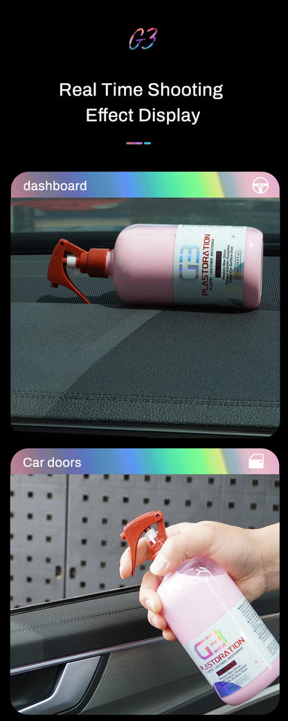 Car Plastic Restorer Back To Black Gloss Car Cleaning Products Plastic Leather Restore Polish And Repair Coating G3 PLASTORATION