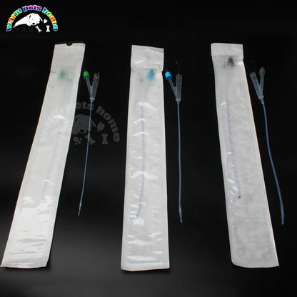 10PCS Medical 2-Way Silicone Foley Catheter Cannula 6Fr 8Fr 10Fr Canine Dog Urinary Catheter Veterinary Consumables