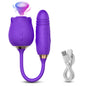 Sexy Adult Female Rose-Sucking Dildo Vibrator Women Nipple Clit Stimulator Vibrating Penetration Vagina Vibrator Erotica Toys