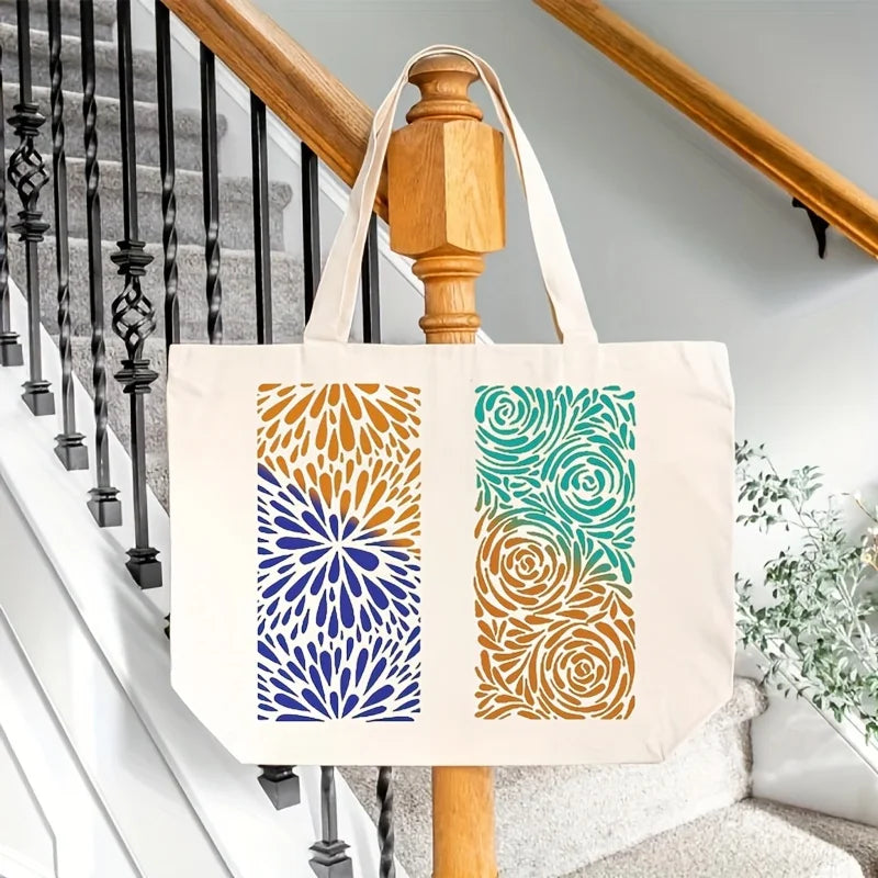 16pcs Geometric Painting Stencils Reusable Plastic Templates for Furniture Walls Floors Glass Windows Indoor Outdoor Decor