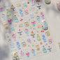 Cute Animal Face 5D Nail Art Stickers Cartoon Cat Bunny Dog Mouse Kawaii Expressions Simple Self Adhesive Manicure Decal DIY