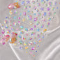 Shiny Blowing Bubble Nail Decorations Stickers 5D Shell Light Love Cat Bubble Transfer Slider Sticker DIY Summer Manicure Decals