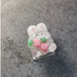 Cute Cartoon Transparent Strawberry Rabbit Keycap DIY Handmade Personalized Mechanical Keyboard Dedicated PBT Keycap