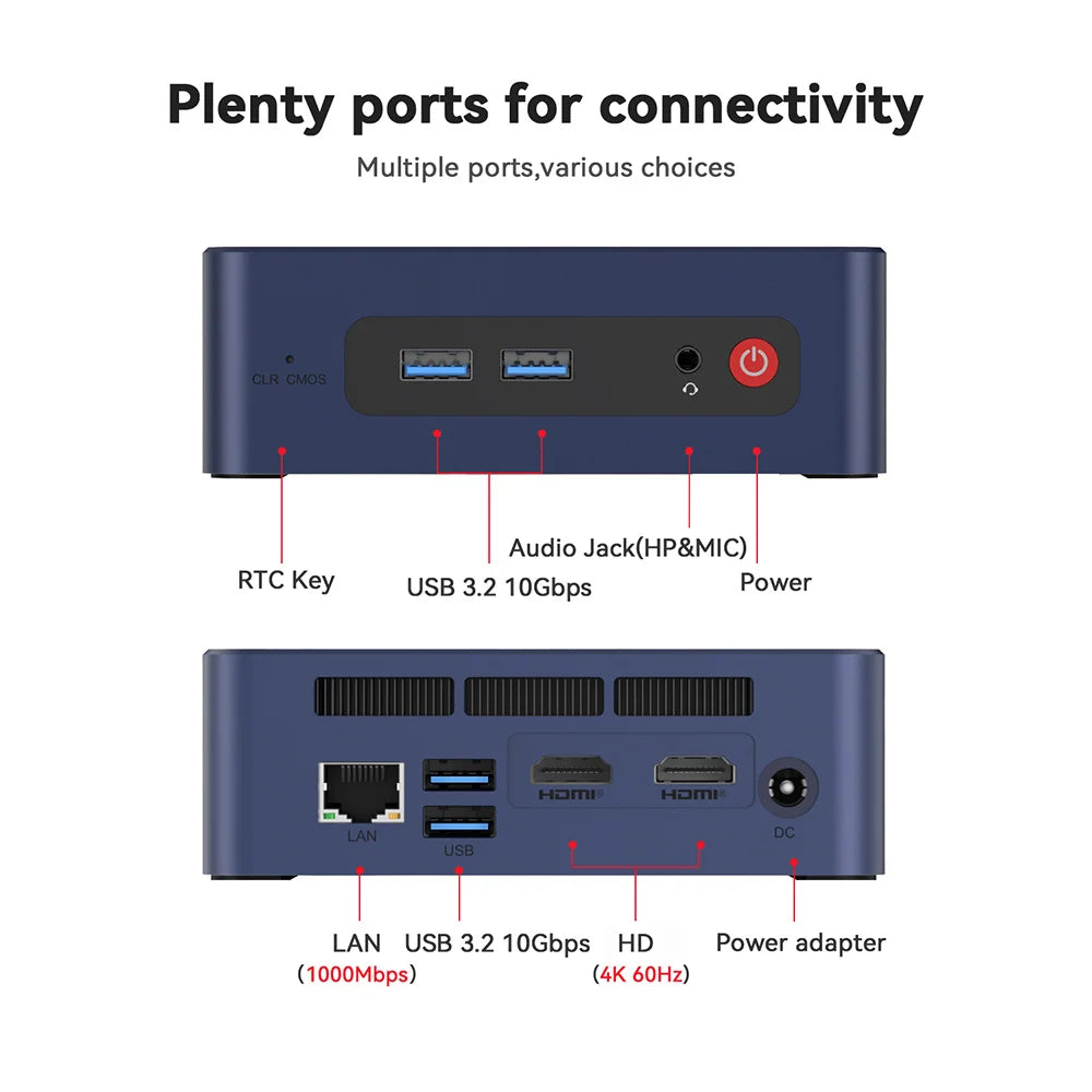 Beelink SER5 Max AMD Ryzen7 7735HS SER3 R3 3200U R5 5500U 5625U DDR4 16G RAM 500G Mini PC Support WiFi6 Type-C Desktop Computer
