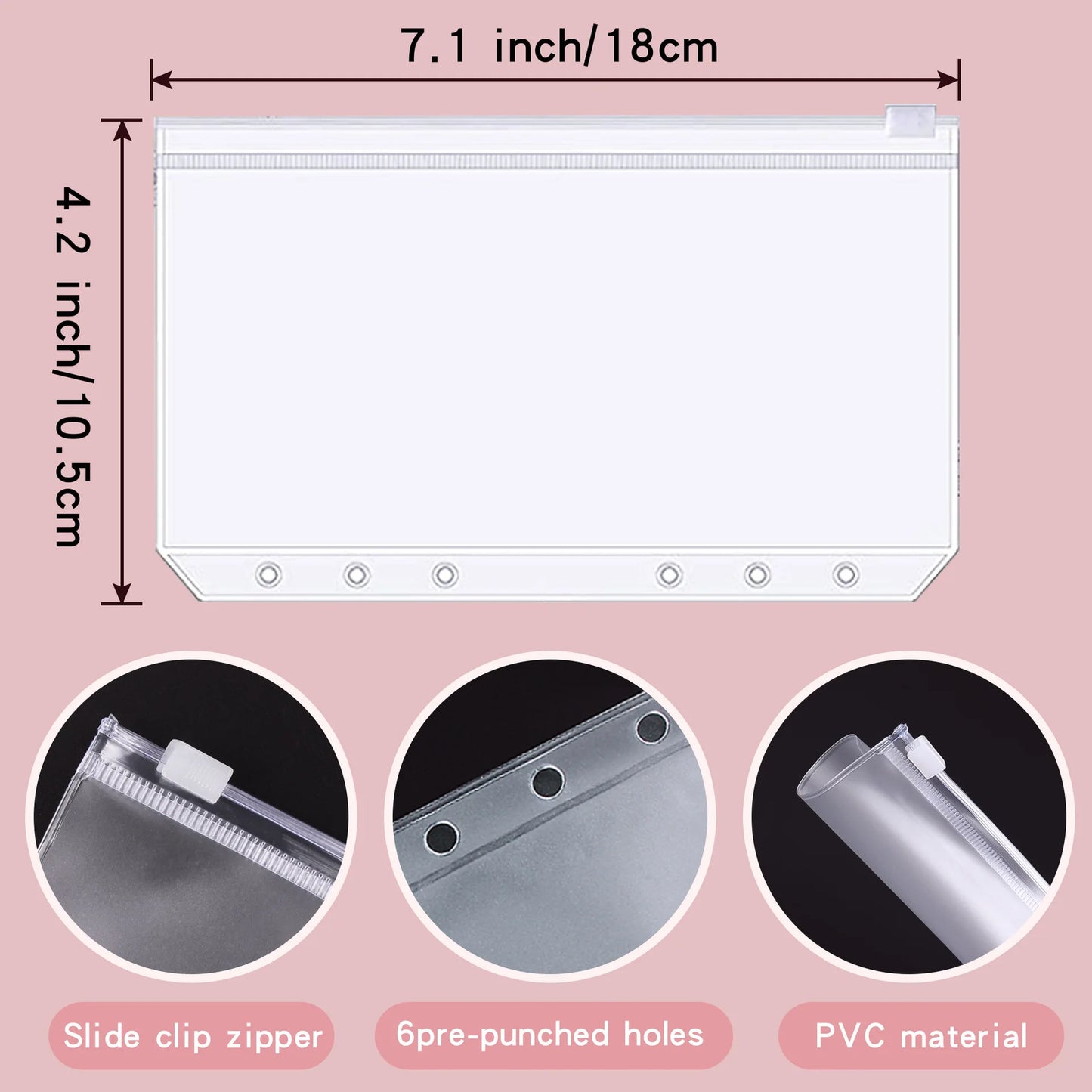 NEW A6 Money Budget Planner Binder With Zipper Envelopes, Cash Envelopes For Budgeting, Money Organizer For A6 Cash Budget Binde