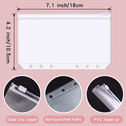 NEW A6 Money Budget Planner Binder With Zipper Envelopes, Cash Envelopes For Budgeting, Money Organizer For A6 Cash Budget Binde