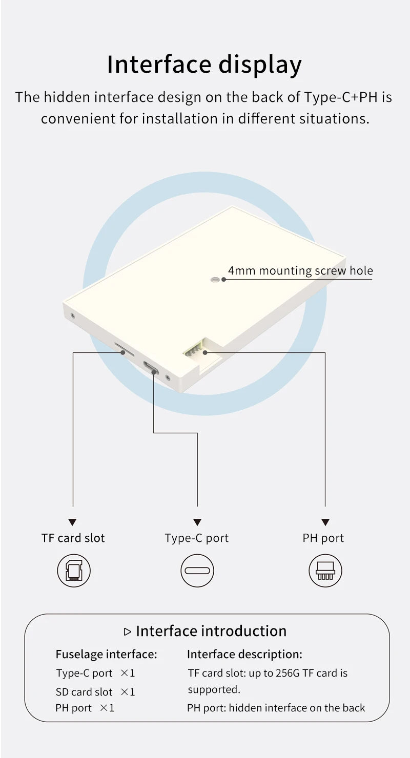 3.5 / 5 Inch IPS Type-C Secondary Screen Mini Computer USB Display CPU GPU RAM HDD Monitor with Holder Metal Case No Use AIDA64