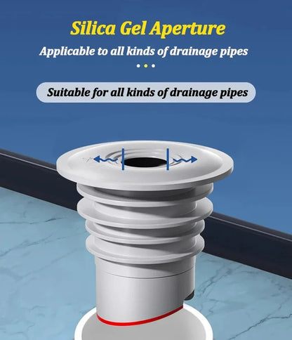 Silicone Bathroom Sewer Seal Ring Kitchen Sink Sewer Pipe Seal Plug Washing Machine Anti-odor Leakage Floor Drain Seal Connector