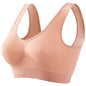 Women's Seamless Push-Up Bra Sports Bralette Non-wire Crop Top Solid Sexy Lingerie No-Pads Breathable Plus Size Tank Bra S-5XL