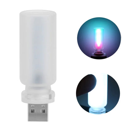 New USB Led Flash Candles Light Bulb Car Interior Decoration Light Car Ambient Lamp Night Frosted Light for Home Car Decoration