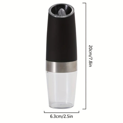 Pepper Grinder, Household Sea Salt Grinder, Electric Adjustable Spice Grinder, Reusable Pepper Crusher, Kitchen Gadget, Adjustable Coarseness, Battery-Powered Led Light, One-Handed Automatic Operation, Suitable for Any Occasi
