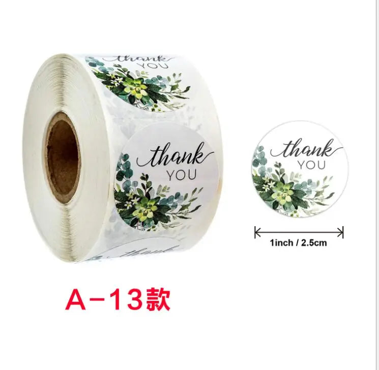 50 Pcs Red Blue Green Thank You Kraft Paper Bags Cute  Happy Birthday Gift Pouch Retro Party Favor Bag Candy Cookie Supplies