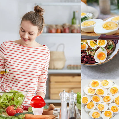 3/6pcs BPA Free Silicone Egg Boiler Steamer Non-stick Silicone Egg Cook Cups Fast Egg Poacher for Breakfast Kitchen Cooking Tool