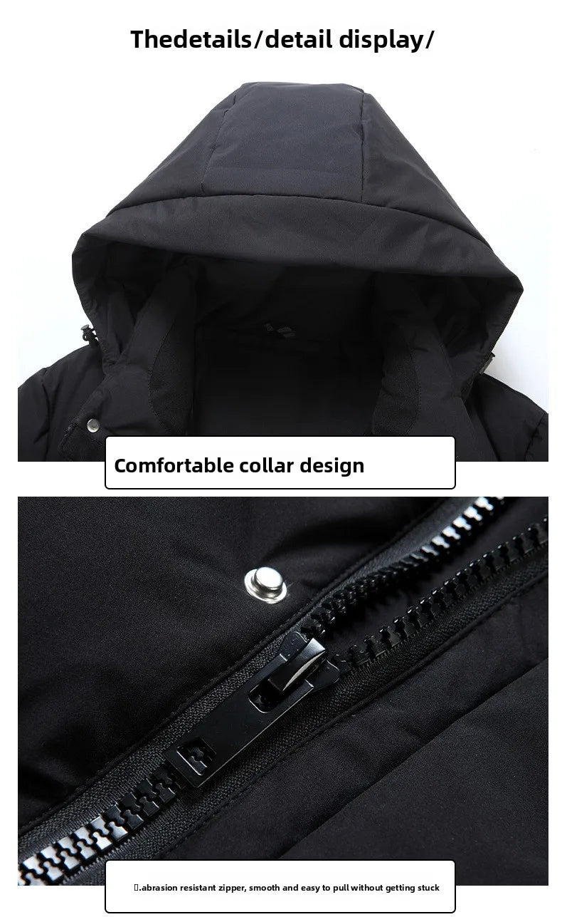 Canada Fashion Winter Jacket for Man Down Coat Parka Men's White Goose Down Jacket -30℃ Hooded Warm Thick Long Padding HXY305