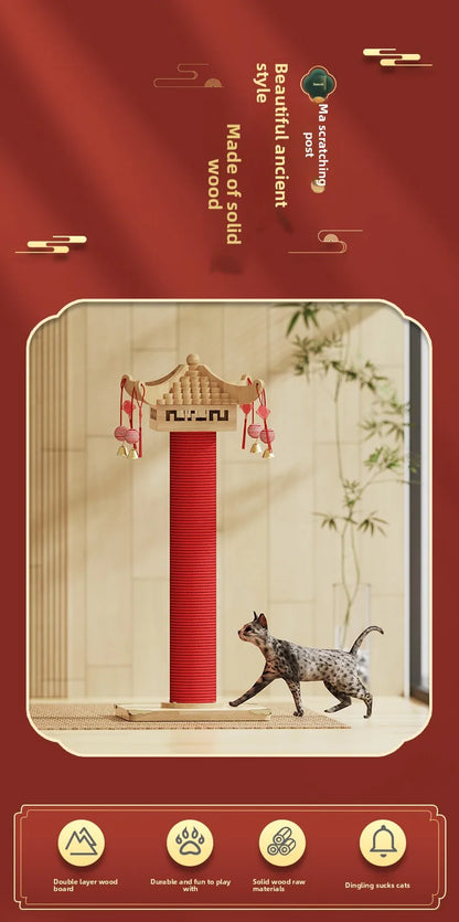 for Grab Column Cat Tree Tower Climbing Frame Scratching Board Integrated Elevated Thickened Scratching Posts Durable