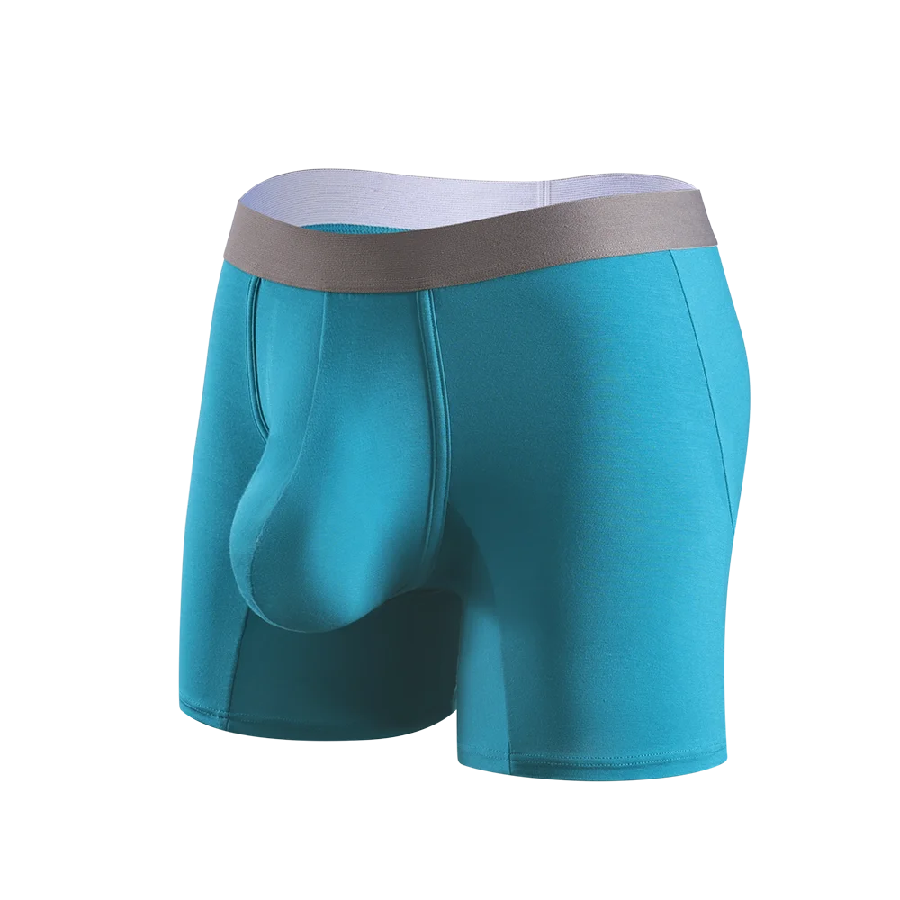 Large bag flat corner pants, long men's underwear sports shorts