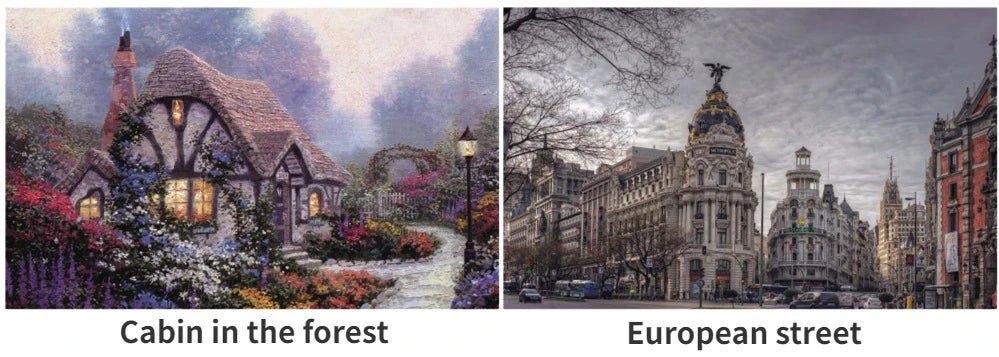 46*28cm Jigsaw Puzzles 500 Pieces Paper Picture Landscape Oil Painting Art Puzzles Decompression Toys for Adults Family Games