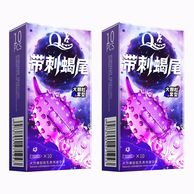 10/20Pcs Spiked Particle Condoms,G-Spot Stimulating Hyaluronic Acid Condoms for Adults,Natural Latex Rubber Condoms for Sex Toys