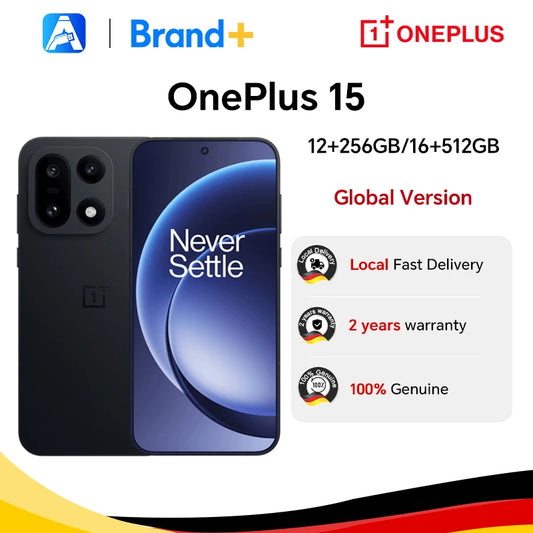 OnePlus 15 5G,Global Version Smartphone,12+256,16+512, Snapdragon 8 Elite Gen 5,165Hz Display,7300mAh,120W,eSIM,NFC,Black