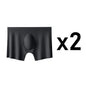 2 Pcs/Lot Men's Ultra-thin Panties Summer Ice Silk Boxers Briefs Underwear Lingerie Shorts Breathable Sexy Seamless Underpants