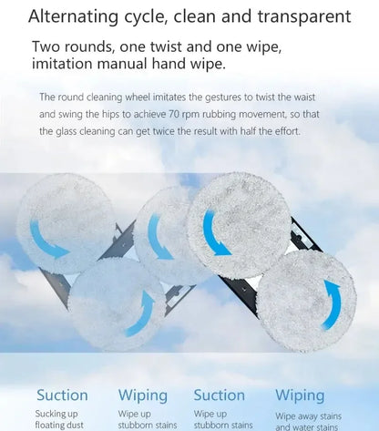 DIVEDEER Window cleaner for home use fully automatic single water spray window cleaner remote control window cleaner robot